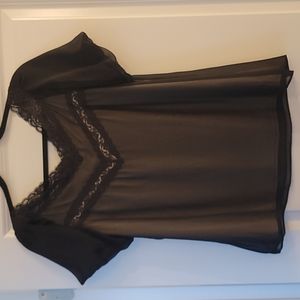 Sheer black blouse
